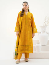 3 Piece Khaddar Suit-Embroidered By LimeLight