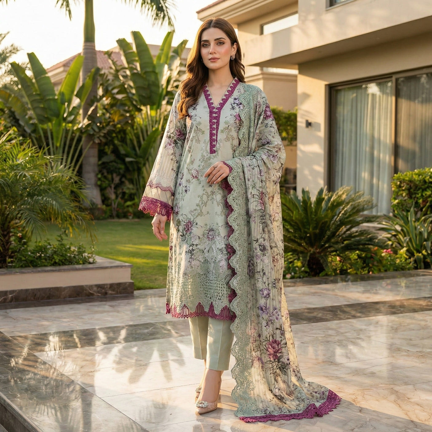 Firdous Premium Embroidered Lawn