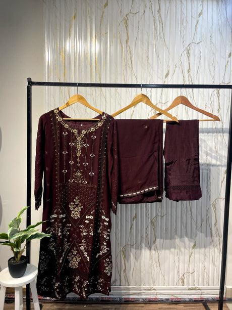 Luxury Embroidered Chiffon 3pcs