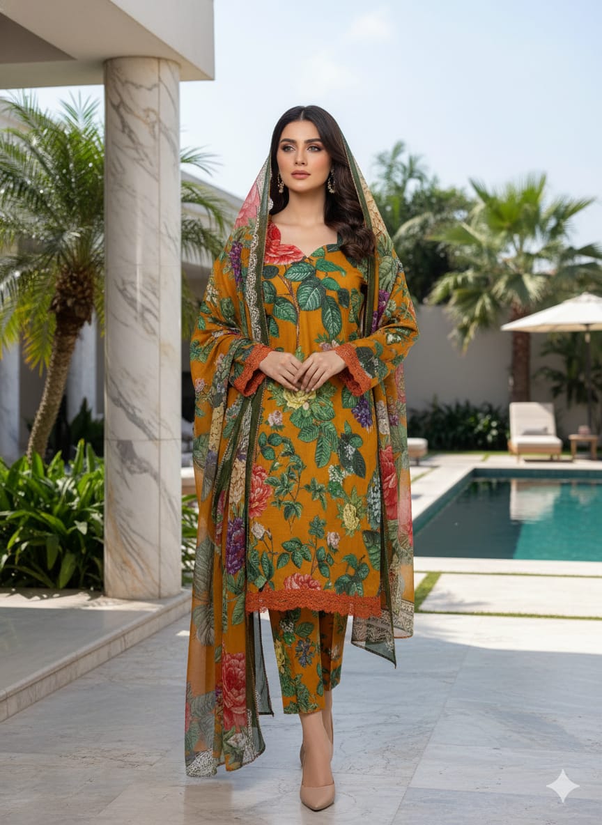 Luxury Embroidered Lawn Ready To Ship