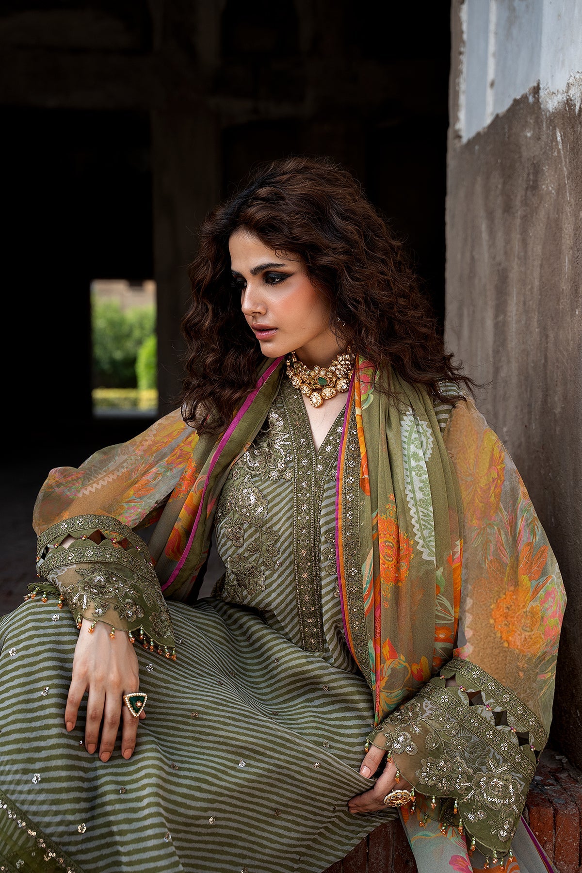 Vasal Embroidered Chiffon Suit By Charizma