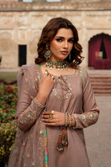 3-PC Embroidered Raw-Silk Suit By Charizma