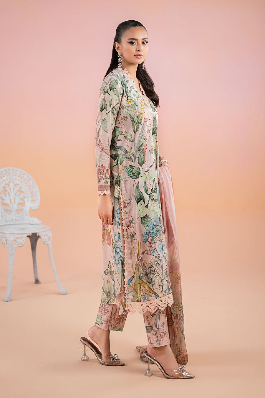 Maria. B. Embroidered  Lawn Suit