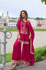 Pure Slik Sharara Suit