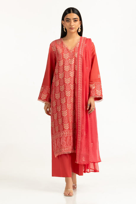Gul Ahmed Embroidered Lawn Suit