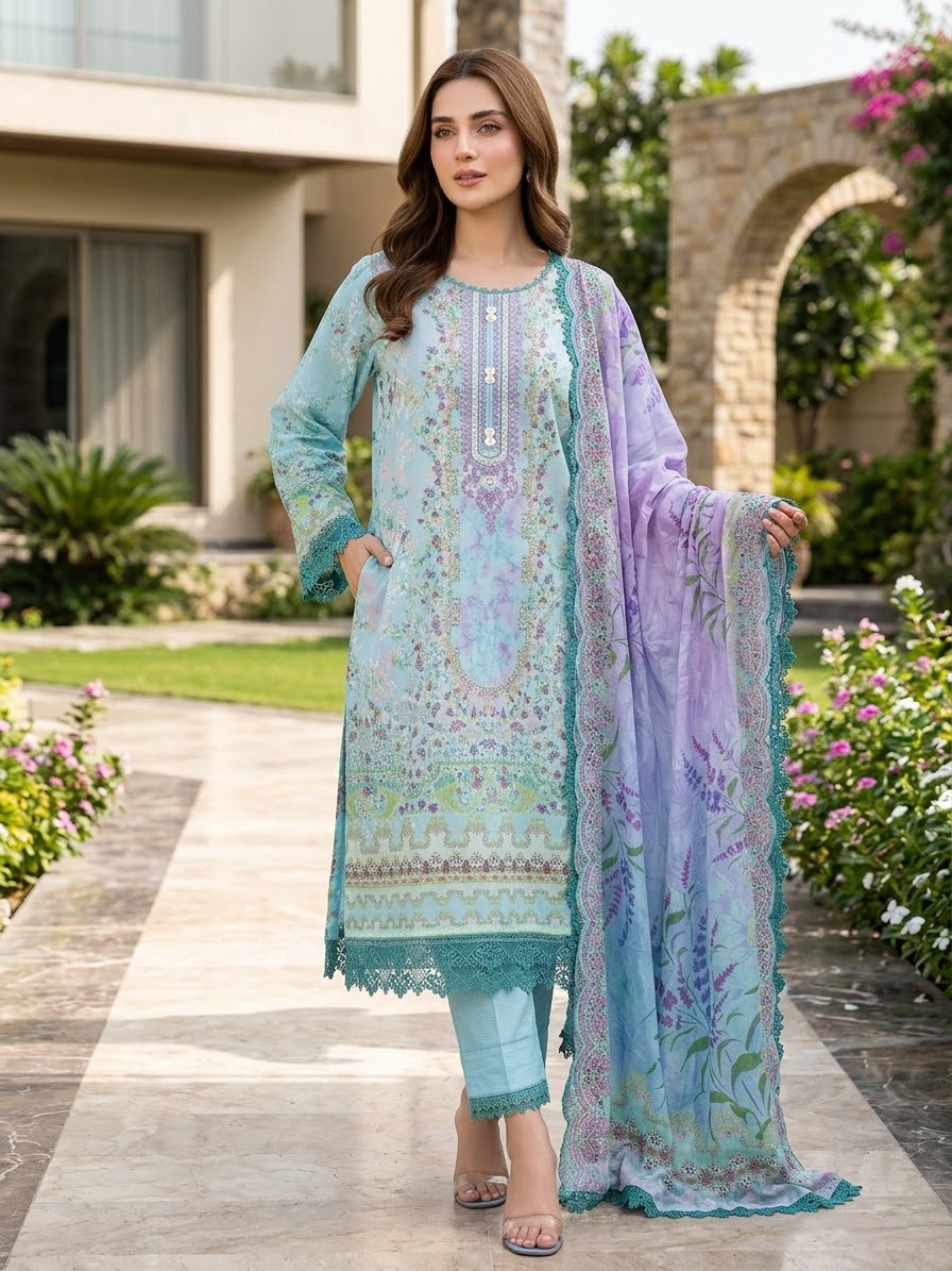 GullJee Rang Pasand Embroidered Lawn