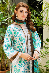 3-PC Embroidered Lawn Suit by Charizma