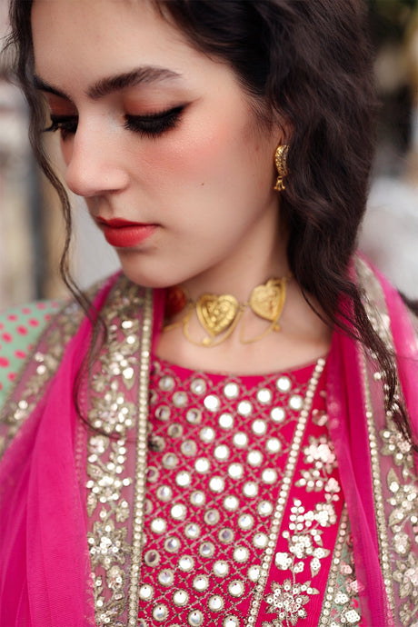 3-PC Embroidered Luxury Suit By Charizma