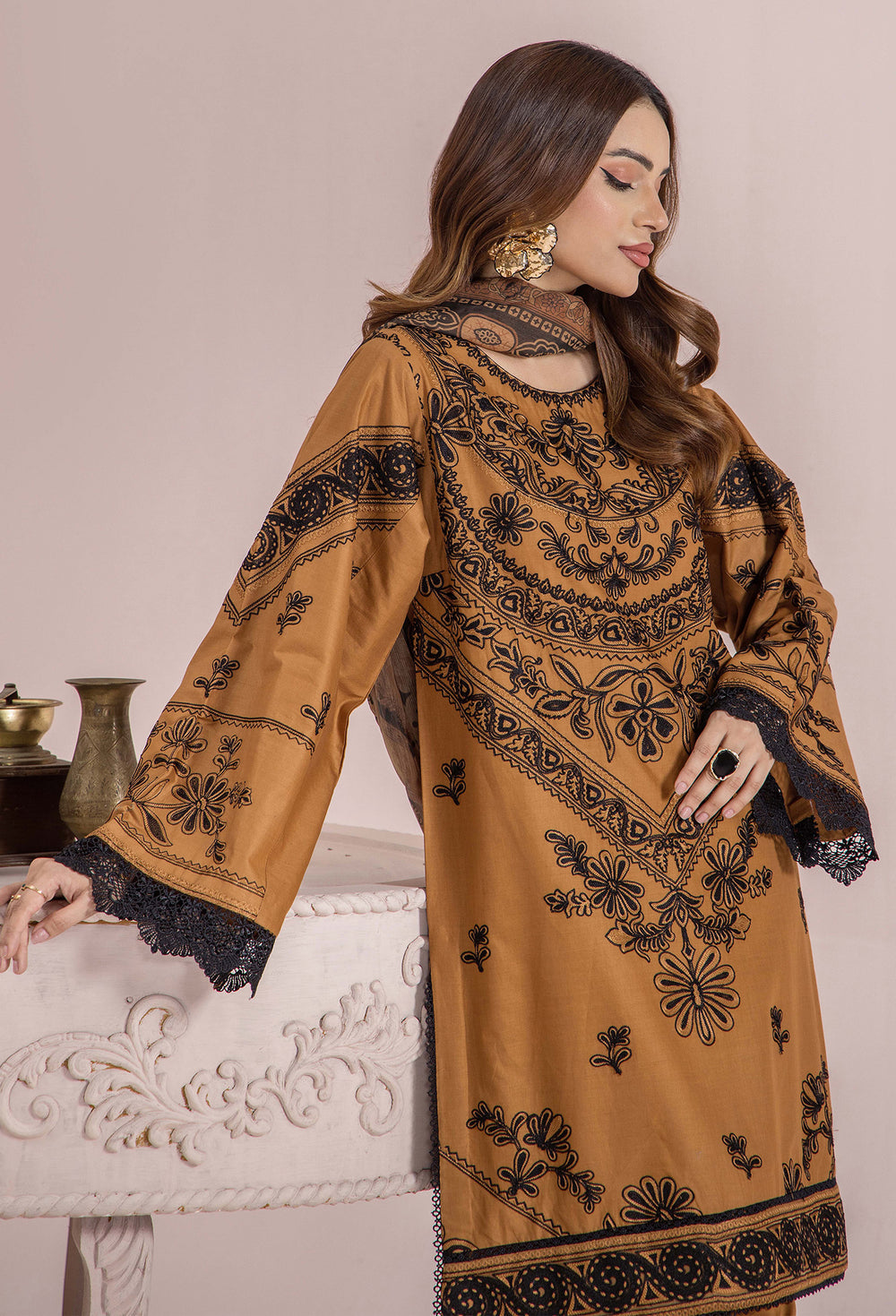 Adan's Libas Embroidered Lawn