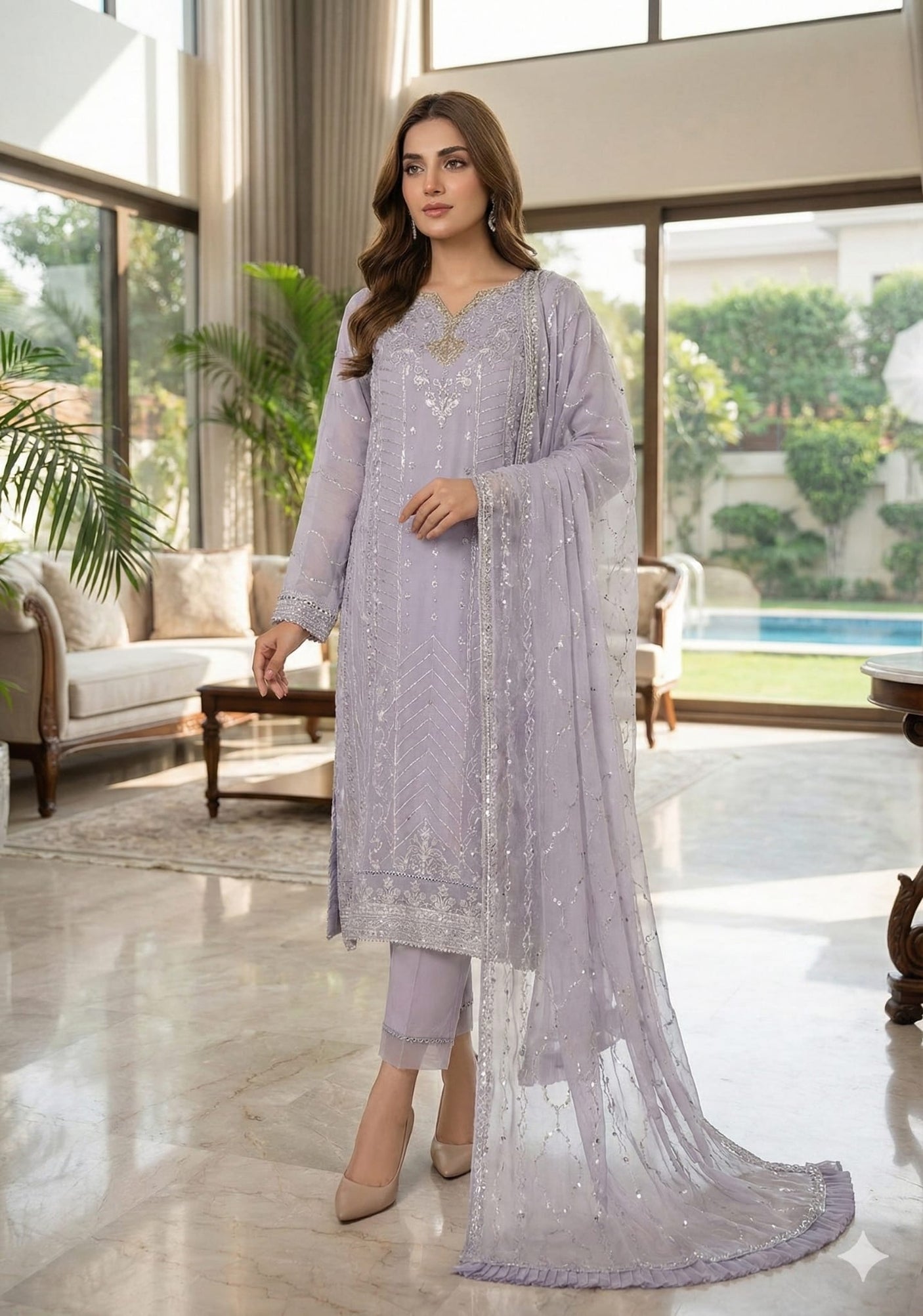 Bin Saeed Embroidered Suit