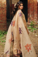 3-PC Embroidered Raw-Silk Suit by Charizma