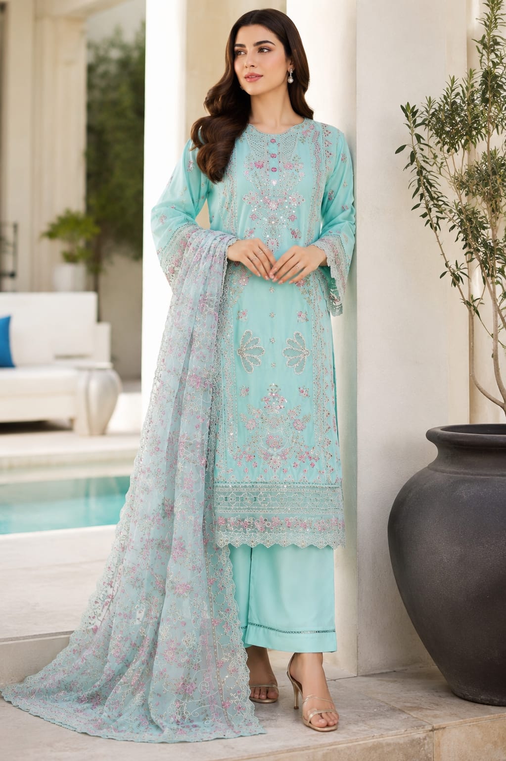 Bin Saeed Embroidered Luxury Lawn