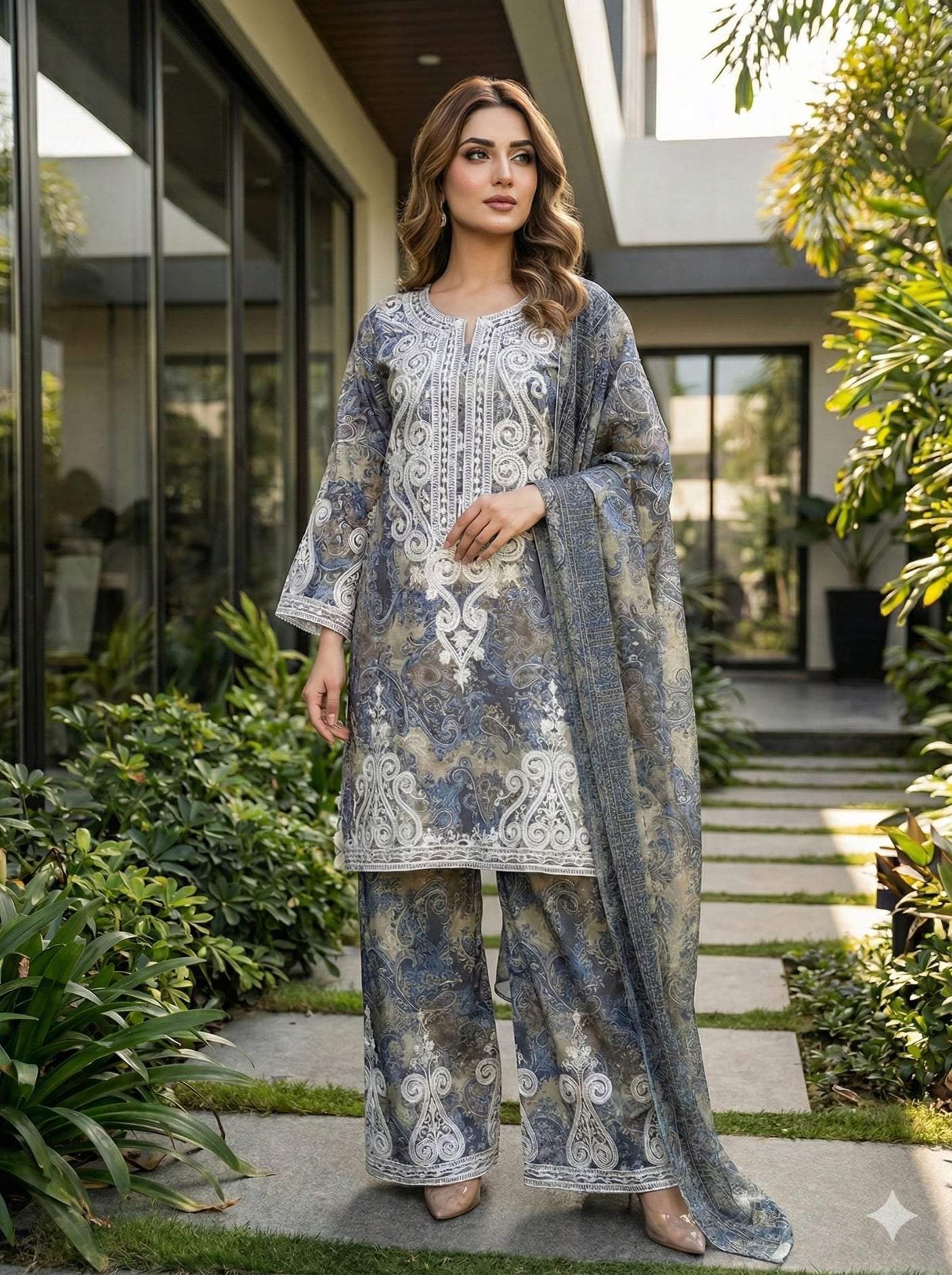 Luxury Embroidered lawn Ready To Ship