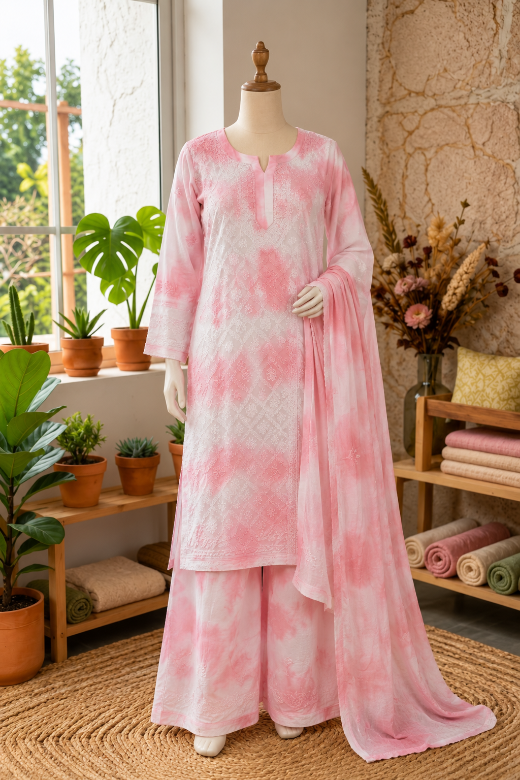 Lucknow 4pc Embroidered Co-Ord Set