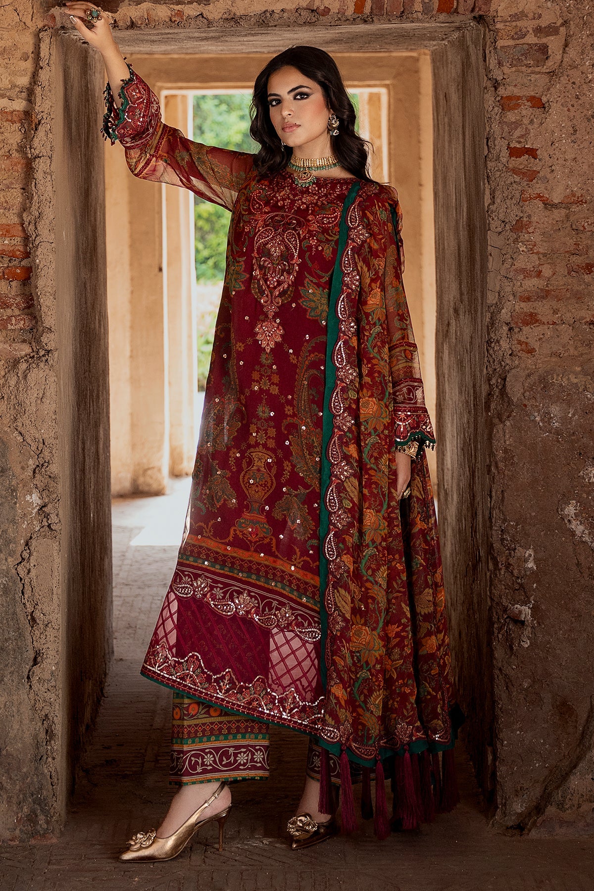 Vasal Embroidered Chiffon Suit By Charizma