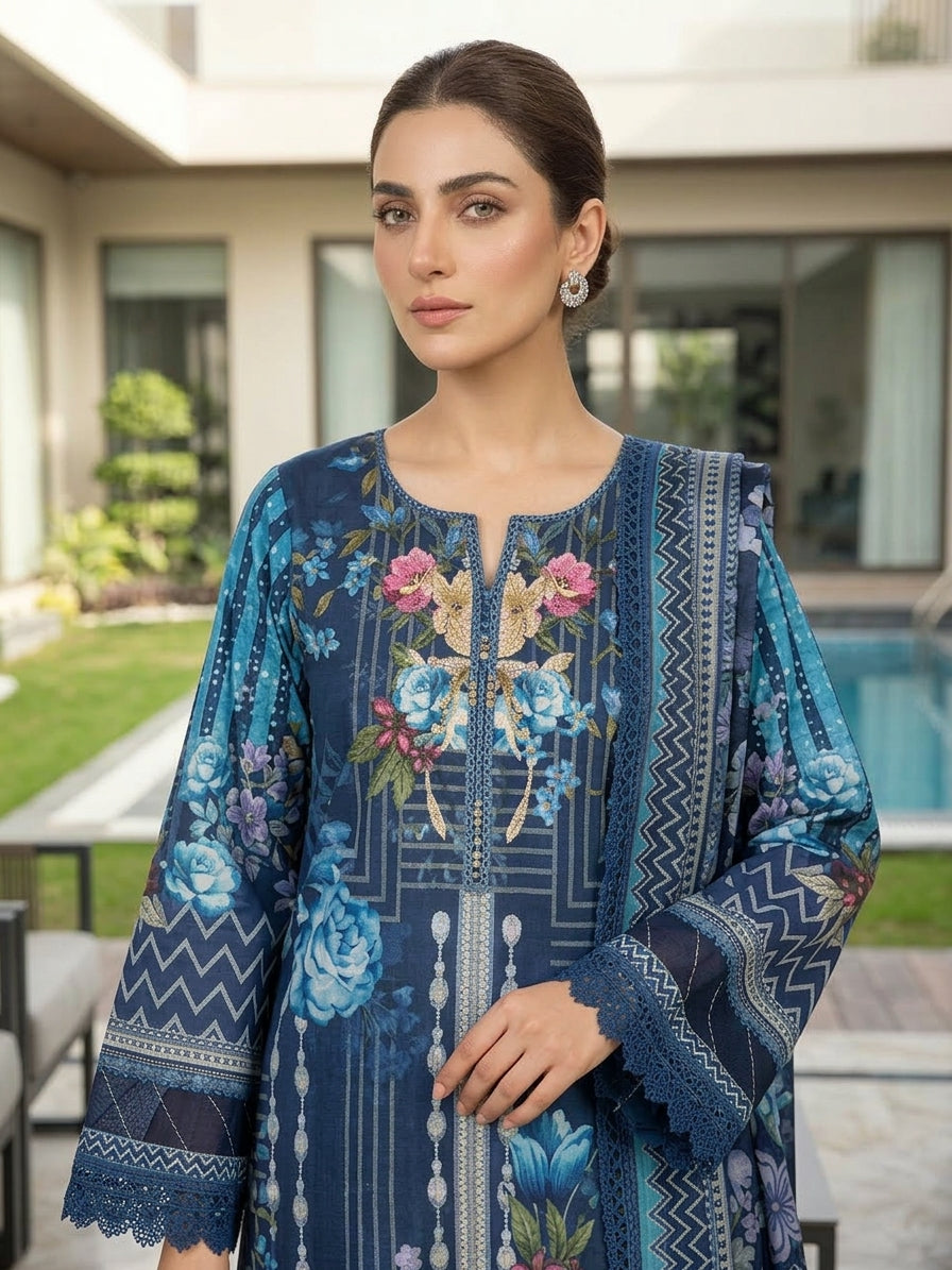Firdous Luxury Embroidered Lawn 1