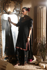 Azure Luxe Mystère Black Chiffon Suit - view 5
