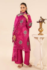 3-PC Embroidered Lawn Suit By Charizma
