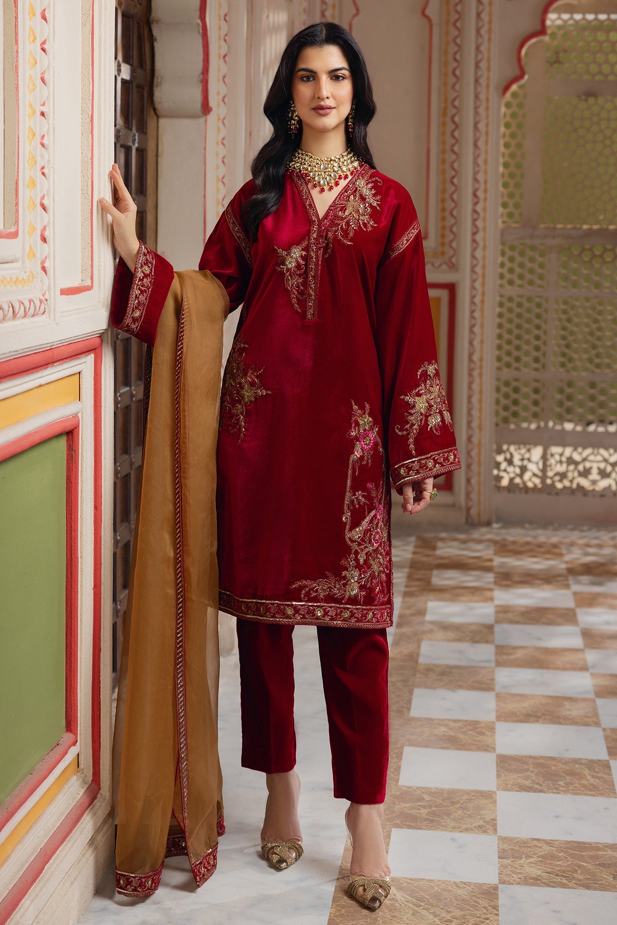 Charizma Luxury Embroidered Velvet