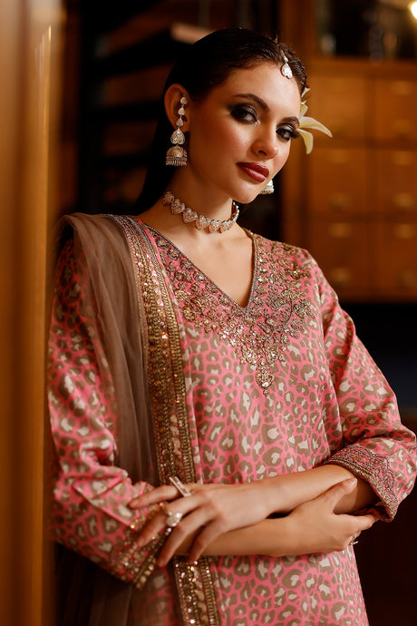 3-PC Embroidered Luxury Suit By Charizma