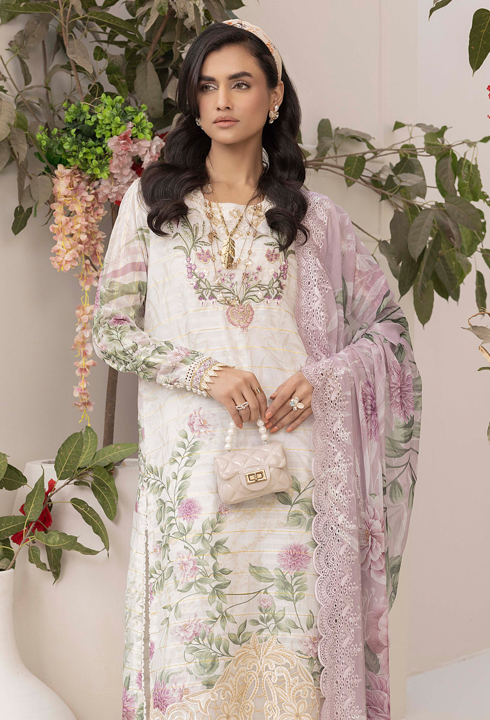 Adan's Libas Embroidered Lawn