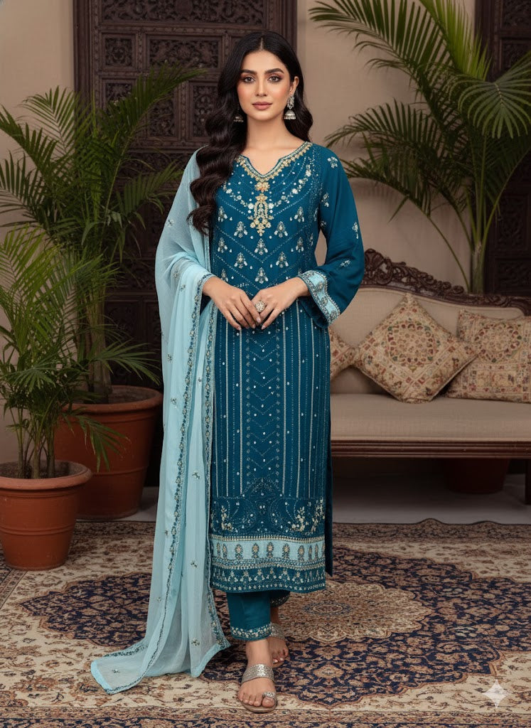 2pc Embroidered Kurti Collection Ready To Ship