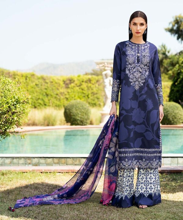 Sapphire Embroidered Lawn