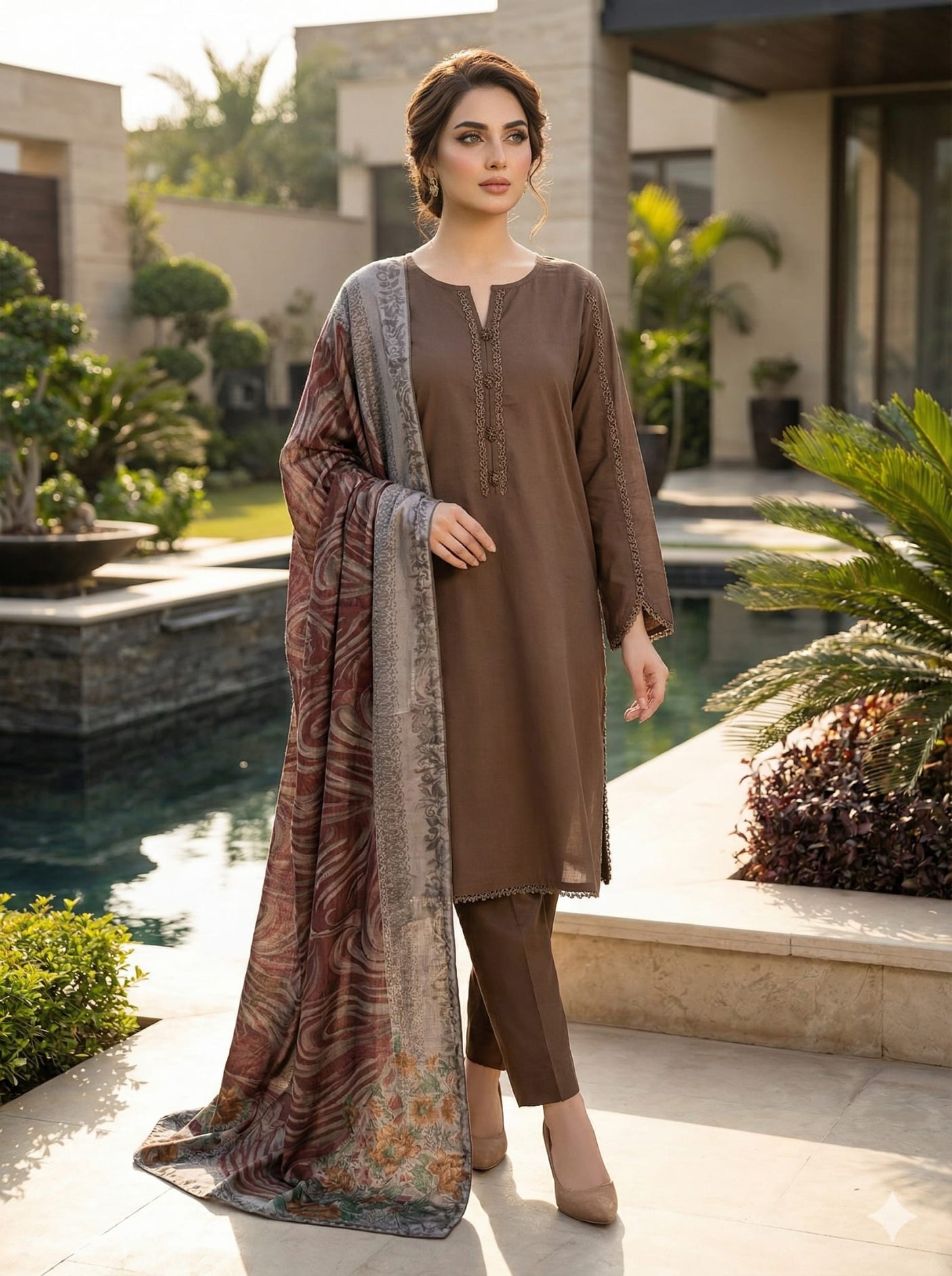 Luxury Embroidered Lawn Ready To Ship