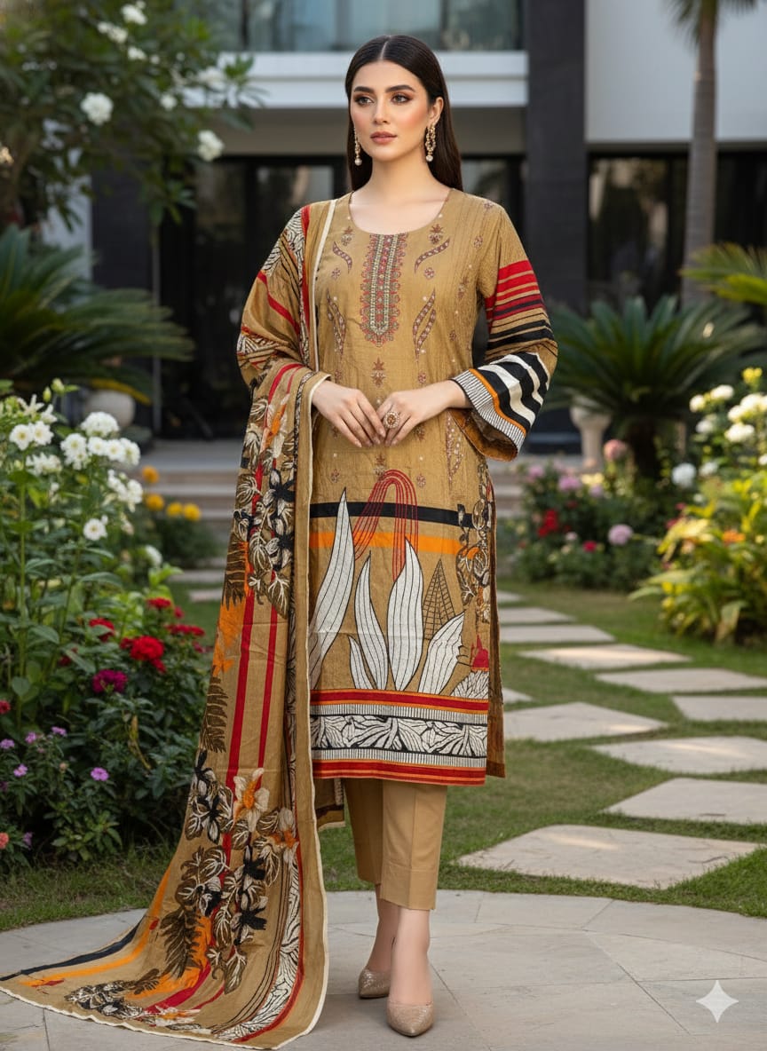 Luxury Embroidered lawn Ready To Ship