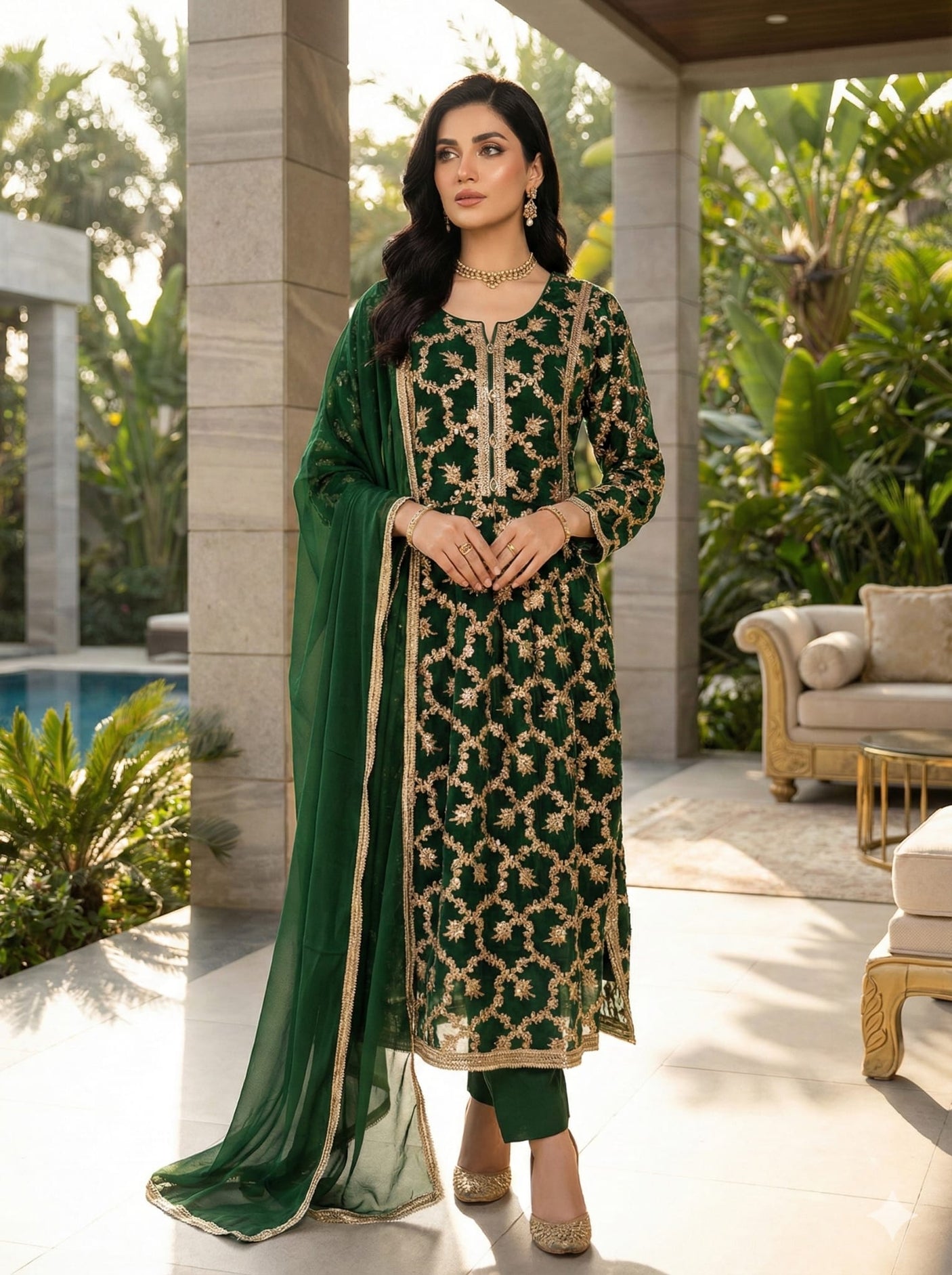Pakistani boutique embroidered collection