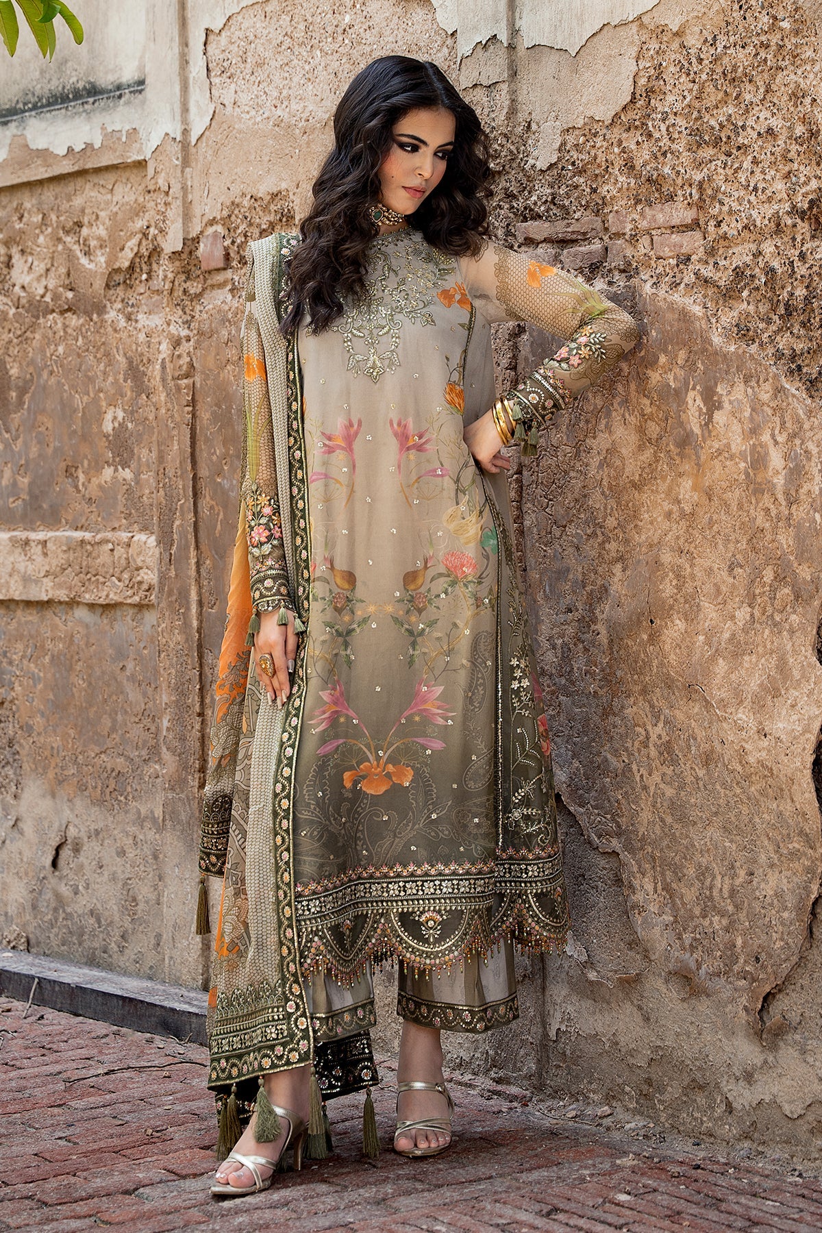 Vasal Embroidered Chiffon Suit By Charizma