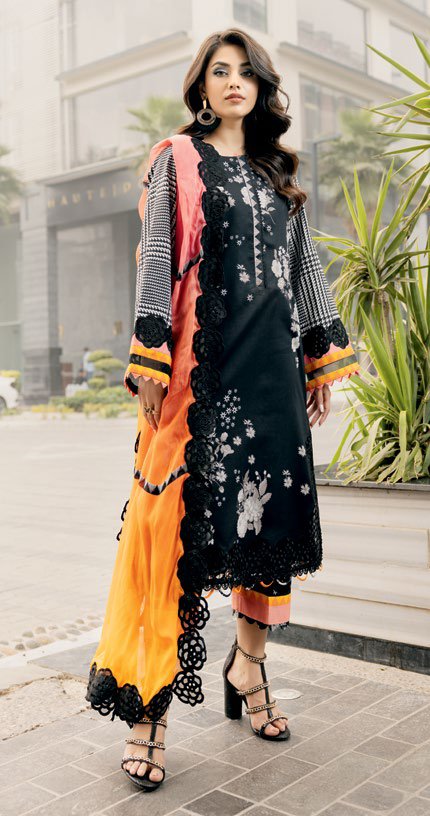 3-PC Luxury Lawn Suit By Charizma