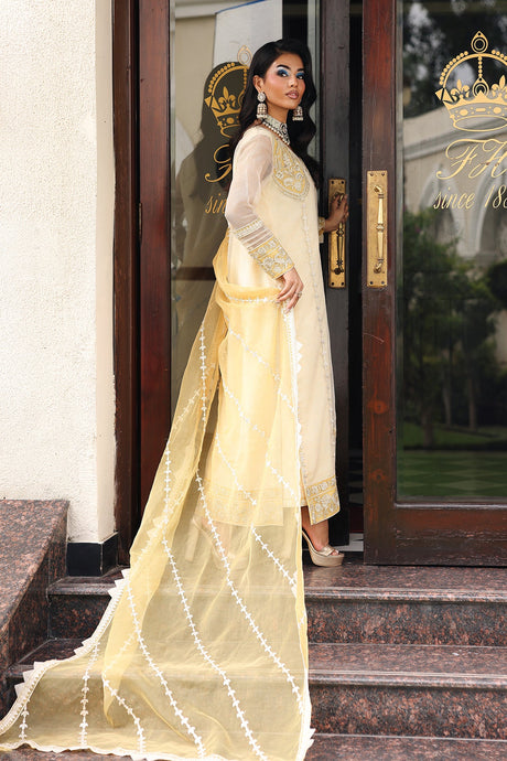 3-PC Embroidered Luxury Suit By Charizma