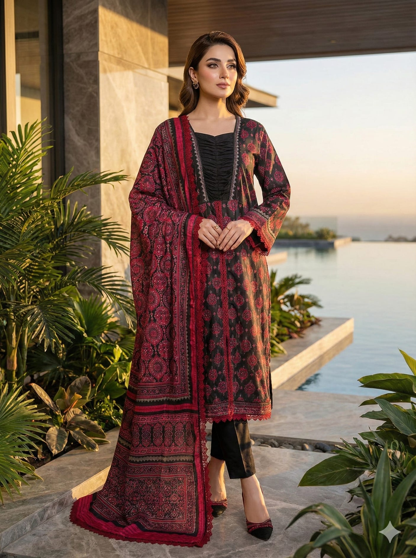 Luxury Embroidered Lawn Ready To Ship