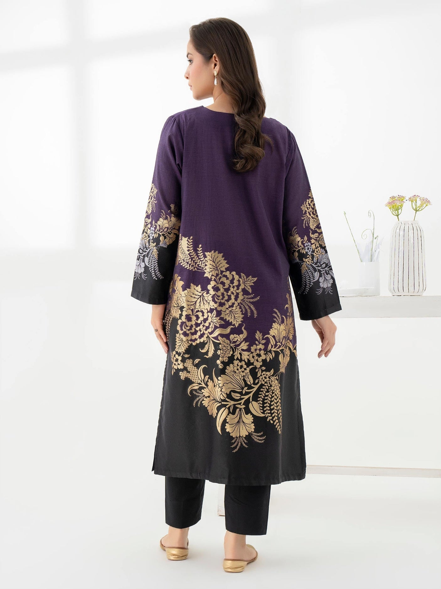 Jacquard Shirt-Embellished 1 pc by LimeLight