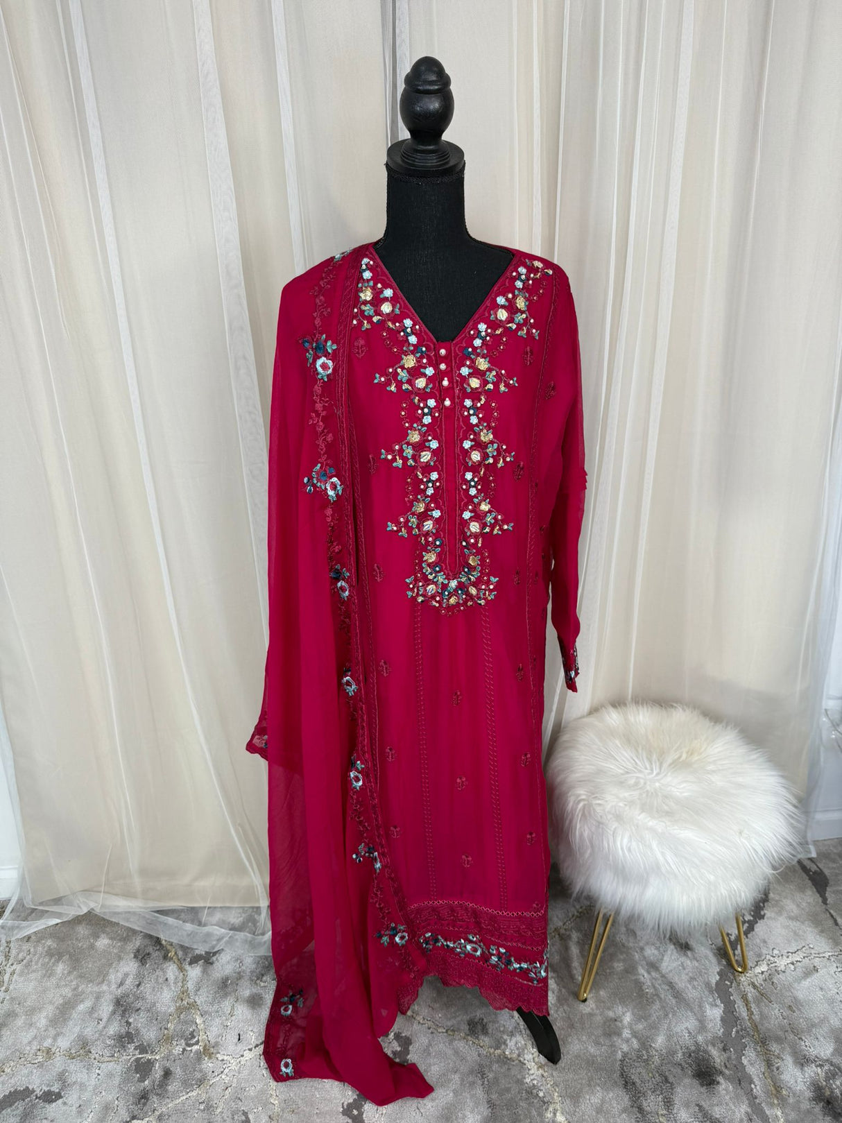 2pc Embroidered Kurti Collection Ready To Ship