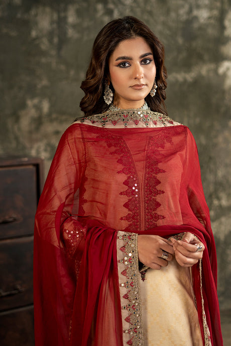 3-PC Embroidered Luxury Suit By Charizma
