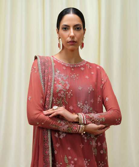 3 Piece - Embroidered Chiffon Suit by Sapphire