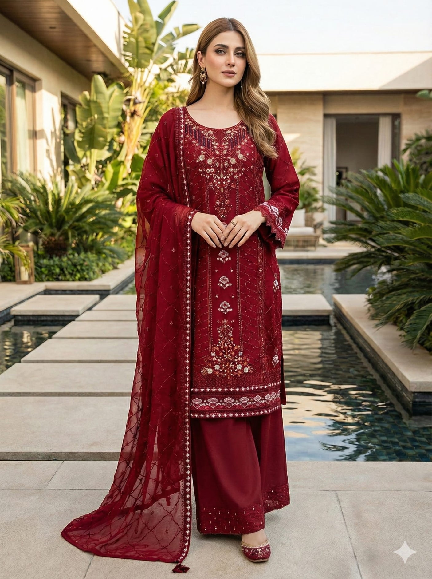 Luxury Embroidered Chiffon 3pcs