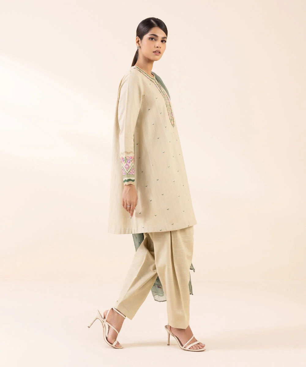 Sapphire Embroidered Light Khaddar Suit