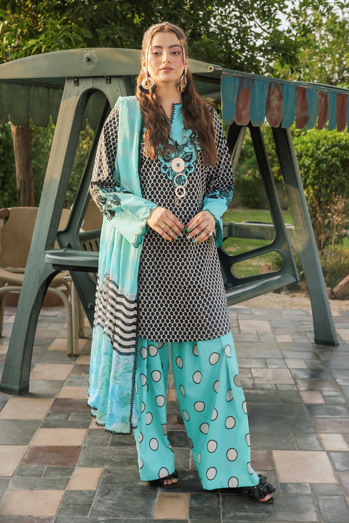 Charizma 3-PC Embroidered Lawn Suit