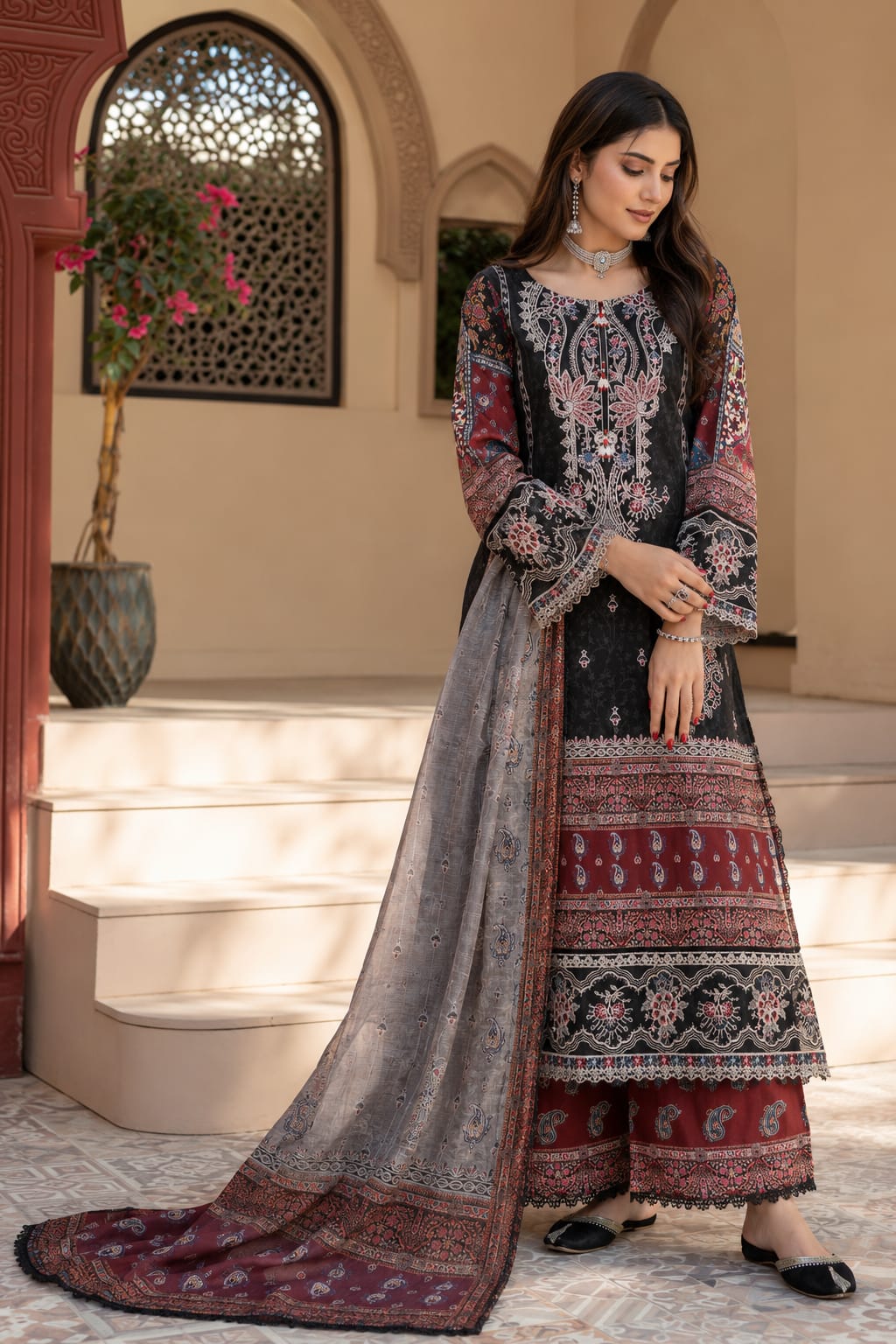 Munira Designers Embroidered Lawn
