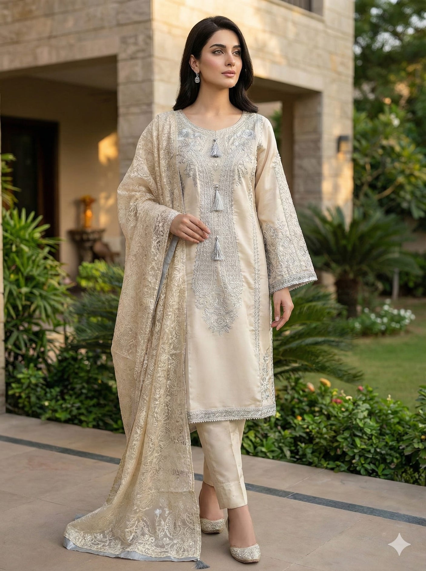 Luxury Embroidered lawn Ready To Ship