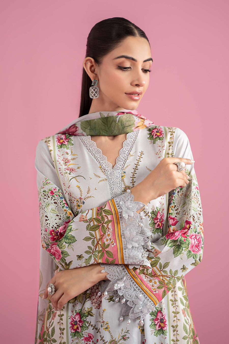 Maria. B. Embroidered  Lawn Suit