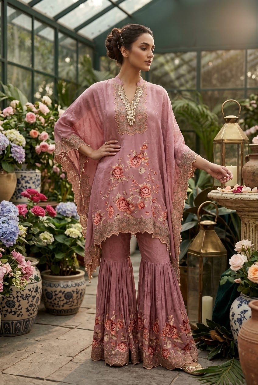 Natura Crape Chiffon Dup Kaftan
