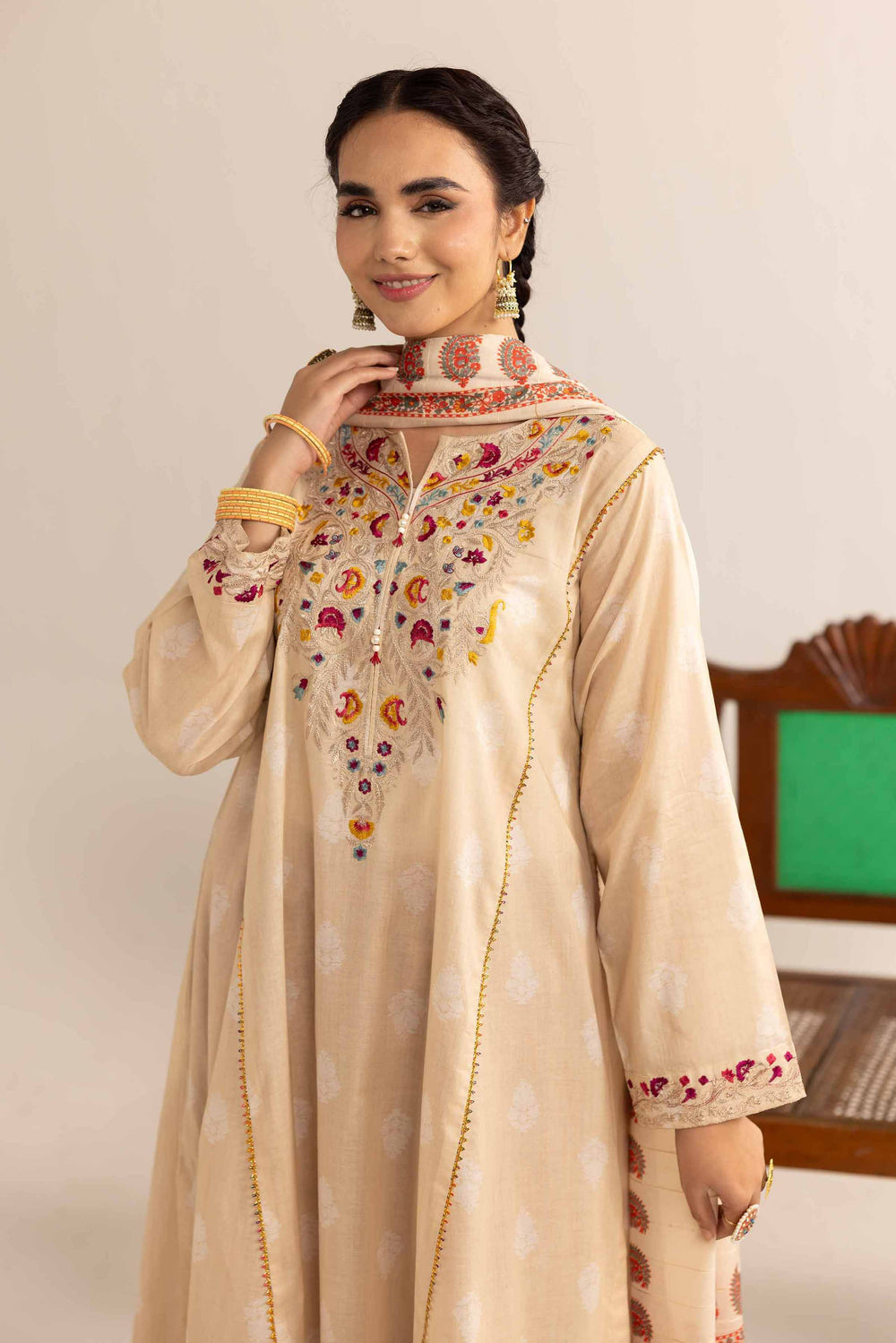 3 Piece Embroidered Suit by Nishat Linen