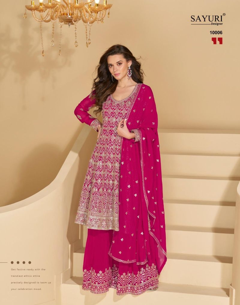 Indian Georgette Embroidered Palazzo Suit