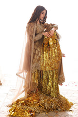 3-PC Embroidered Raw-Silk Suit By Charizma