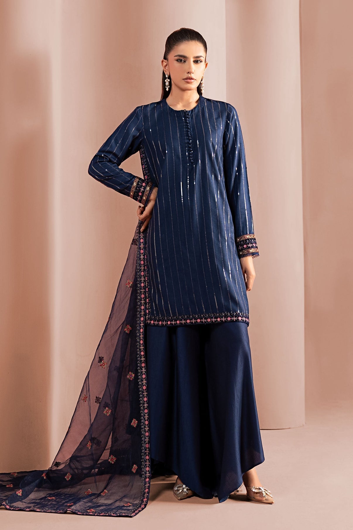 Maria B - Embroidered Jacquard Lawn Suit