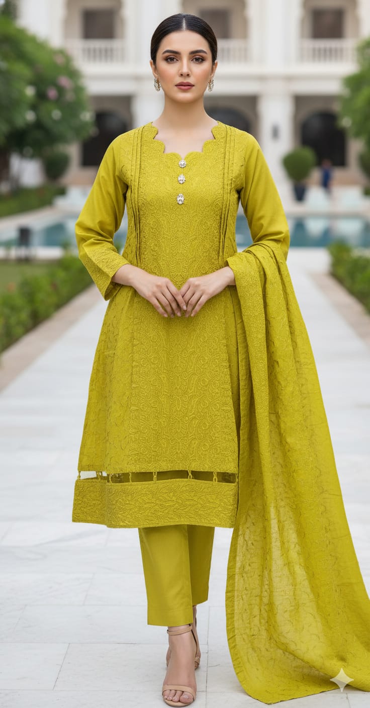 Pakistani Embroidered Luxury  Lawn ready to ship